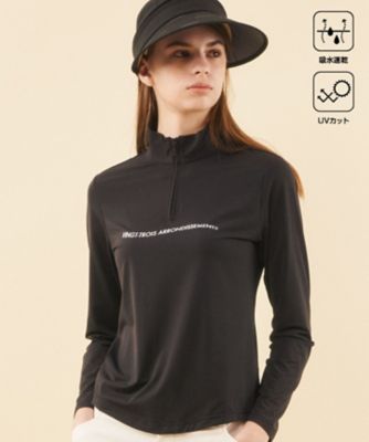 【SALE】23区GOLF/ニジュウサンクゴルフ【吸水速乾・UVケア】ハーフジップ シャツ(KKVLCM0404) 005_クロ スポーツウェア【三越伊勢丹/公式】