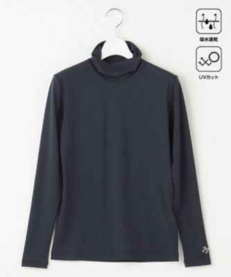 23区GOLF/ニジュウサンクゴルフ【吸水速乾/UVケア】30デニール 無地 カットソー(KKVLCS0304) 075_ネービーブルー スポーツウェア【三越伊勢丹/公式】