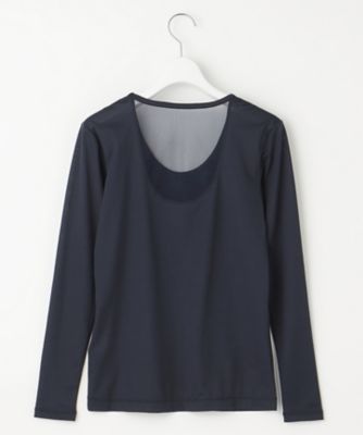 WOMEN】【吸水速乾・UVカット】30dインナーUネック