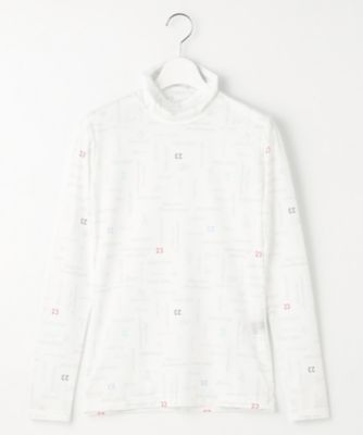 23区GOLF/ニジュウサンクゴルフ【吸水速乾・UVケア】50dカノコロゴ総柄 インナーシャツ(KKVLCS0324) 101_シロ スポーツウェア【三越伊勢丹/公式】