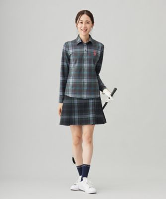 【ＷＯＭＥＮ】チェック長袖ポロシャツ（ＫＫＶＬＣＷ０４１４）