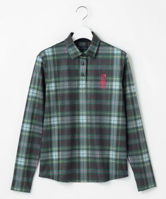【ＷＯＭＥＮ】チェック長袖ポロシャツ（ＫＫＶＬＣＷ０４１４）