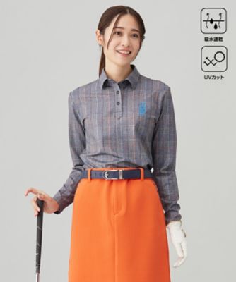 【ＷＯＭＥＮ】チェック長袖ポロシャツ（ＫＫＶＬＣＷ０４１４）
