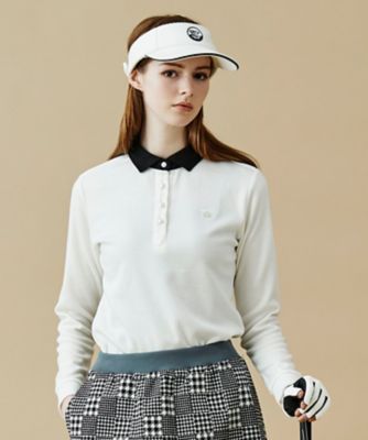 ＜三越伊勢丹/公式＞【SALE】23区GOLF/ニジュウサンクゴルフ クレリックカラー 長袖シャツ シロ スポーツウェア【三越伊勢丹/公式】