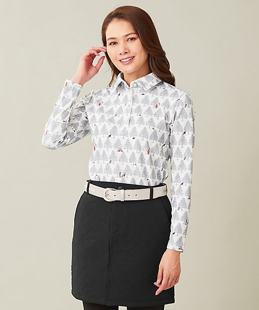 WOMEN】白夜ゴルフ柄 長袖シャツ(KKVLSW0404 WOMEN】白夜ゴルフ柄 長袖シャツ(KKVLSW0404