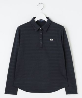 【SALE】23区GOLF/ニジュウサンクゴルフ ブライトボーダー ポロシャツ 着回し力抜群 1枚で大活躍 高品質 1枚でも◎(KKVLSW0414) 075_ネービーブルー スポーツウェア【三越伊勢丹/公式】