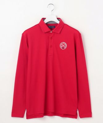 【23区ゴルフ】人気ハニカムカノコ 長袖ゴルフポロシャツM MEN】【UVカット】ハニカムカノコ長袖ポロシャツ