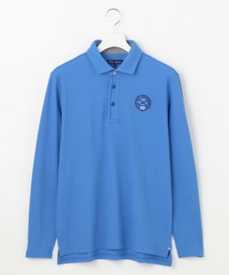 【23区ゴルフ】人気ハニカムカノコ 長袖ゴルフポロシャツM 定番人気【MEN】ハニカムカノコ 長袖ポロシャツ