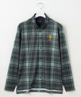 【ＭＥＮ】【吸水速乾／ＵＶカット】タータンチェック柄長袖シャツ（ＫＫＶＴＣＷ０４１１）