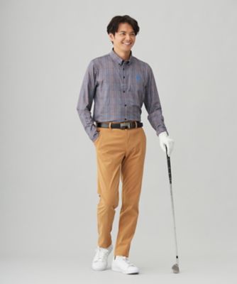 【ＭＥＮ】【吸水速乾／ＵＶカット】タータンチェック柄長袖シャツ（ＫＫＶＴＣＷ０４１１）