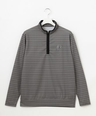 23区GOLF/ニジュウサンクゴルフ 【MEN】サンベールメッシュ モノグラムハーフジップ UVカット 紫外線対策 吸水速乾(KKVTGS0301)