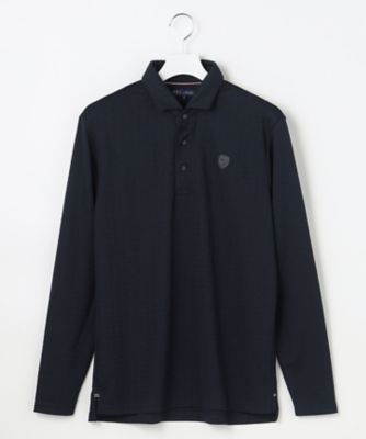 RLX 吸汗速乾 長袖ポロシャツ ブラック 公式】パーマンショップ-吸汗速乾長袖ポロシャツ ブラック L