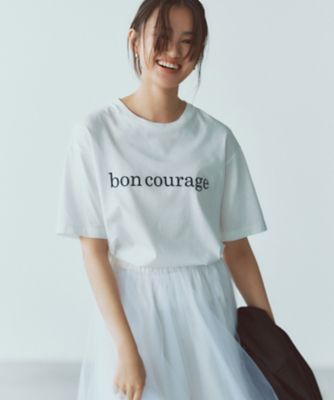 ＜自由区 S (Women/小さいサイズ)＞【洗える】ボンクラージュロゴ　Ｔシャツ（ＫＫＷ７ＣＡ０３３７）