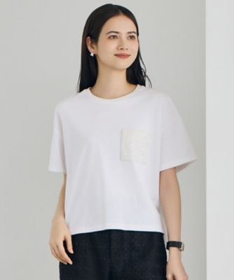 自由区 S (Women/小さいサイズ)/ジユウク　Ｓ スパングルポケットＴシャツ（ＫＫＷ７ＬＭ０５３４）