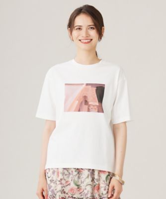 ＜自由区 (Women)＞【カタログ掲載・洗える】ＰＨＯＴＯ　Ｔシャツ（ＫＫＷＭＣＡ０１３３）