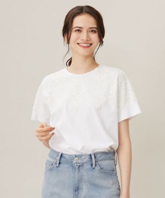 ＜自由区 (Women)＞【洗える】レース　Ｔシャツ（ＫＫＷＭＣＭ０５３２）