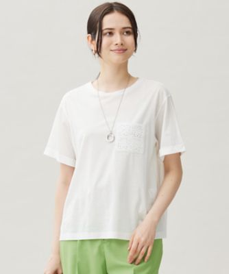 ＜自由区 (Women)＞クロッシェポケット　Ｔシャツ（ＫＫＷＭＧＡ００３４）