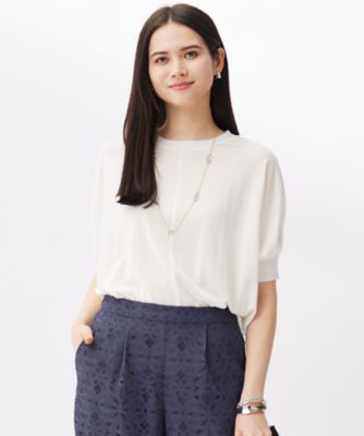 ＜自由区 (Women)＞ドレーピードルマンスリーブ　ニットソー（ＫＫＷＭＧＡ０１３１）