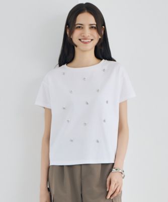 ＜自由区 (Women)＞ビジュー　Ｔシャツ（ＫＫＷＭＬＭ０５３１）