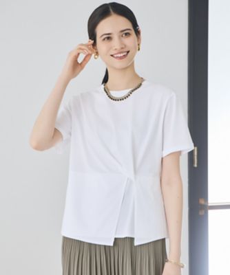＜自由区 (Women)＞ツイストディテール　Ｔシャツ（ＫＫＷＭＬＭ０５３２）
