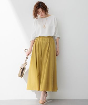 洗える】ストレッチジョーゼット フォルム カットソー