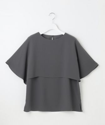 【洗える】ストレッチジョーゼット　レイヤー　カットソー（ＫＫＷＯＣＭ０４３３）
