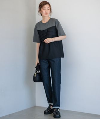 【ＷＥＢ限定カラーあり／洗える】スムースデザイン　コンビ　カットソー（ＫＫＷＯＣＭ０５３０）
