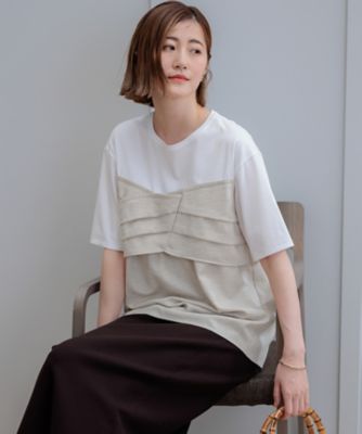 【ＷＥＢ限定カラーあり／洗える】スムースデザイン　コンビ　カットソー（ＫＫＷＯＣＭ０５３０）