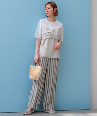 【ＷＥＢ限定カラーあり／洗える】スムースデザイン　コンビ　カットソー（ＫＫＷＯＣＭ０５３０）