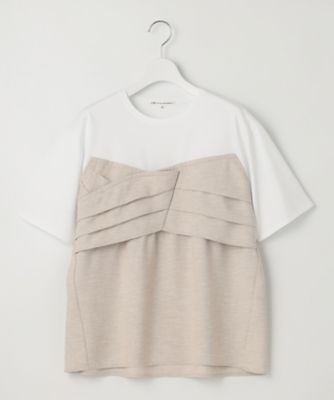【ＷＥＢ限定カラーあり／洗える】スムースデザイン　コンビ　カットソー（ＫＫＷＯＣＭ０５３０）