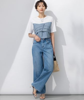 【ＷＥＢ限定カラーあり／洗える】スムースデザイン　コンビ　カットソー（ＫＫＷＯＣＭ０５３０）