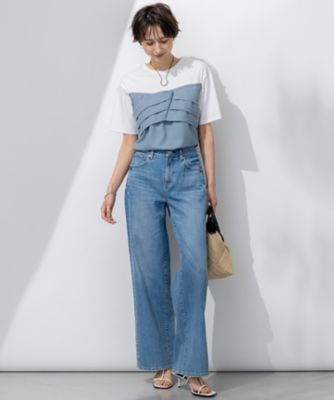 【ＷＥＢ限定カラーあり／洗える】スムースデザイン　コンビ　カットソー（ＫＫＷＯＣＭ０５３０）
