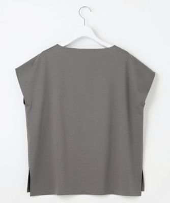 美品 24SS 23区 ニジュウサンク 洗える アイレットジャージー フレンチスリーブ カットソー KKWOCM0534 38 グリーン レディース 古着 中古 23区 - 美品 24SS 23区 ニジュウサンク 洗える アイレット