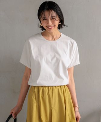 ＜三越伊勢丹/公式＞ 23区 (Women)/ニジュウサンク ALBINIコーコラン シャツテール Tシャツ 033_ベージュ トップス【三越伊勢丹/公式】