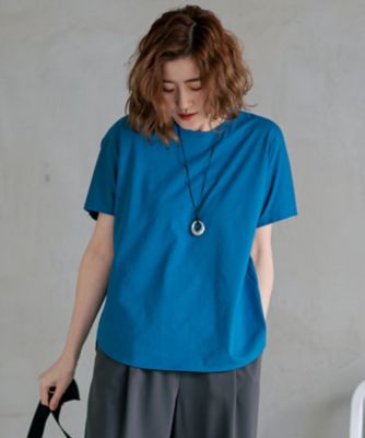 ＜三越伊勢丹/公式＞ 23区 (Women)/ニジュウサンク ALBINIコーコラン シャツテール Tシャツ 070_アオ トップス【三越伊勢丹/公式】