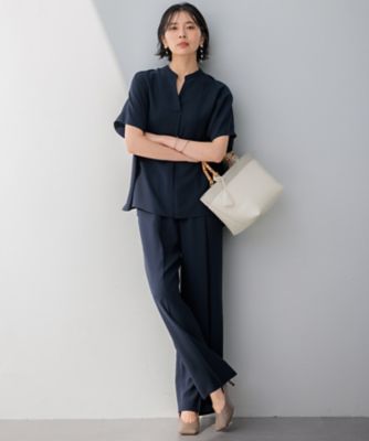 洗える】ストレッチジョーゼット フレンチスリーブ カットソー