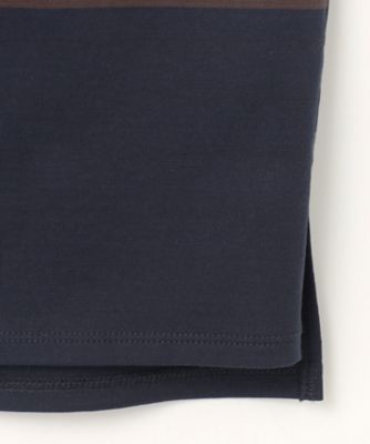 洗える】ランダムボーダー フレンチスリーブ カットソー / 23区
