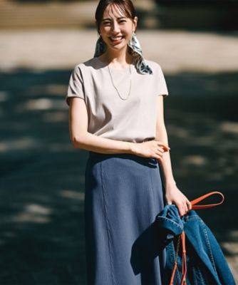 接触冷感／洗える】フレンチスリーブ IT TEE