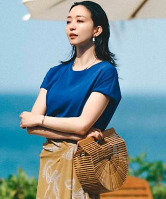 接触冷感／洗える】フレンチスリーブ IT TEE