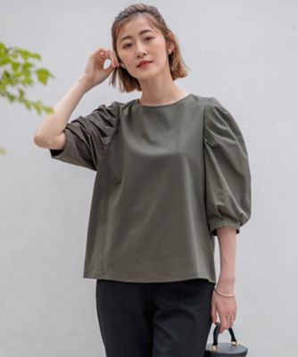 【一部店舗限定】コットンポンチコンビジャージー　コクーンスリーブ　カットソー（ＫＫＷＯＣＭ０８２０）