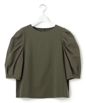 【一部店舗限定】コットンポンチコンビジャージー　コクーンスリーブ　カットソー（ＫＫＷＯＣＭ０８２０）