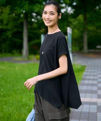 23区 (Women)/ニジュウサンク 【ＵＶカット／接触冷感／吸水速乾】ストレッチジョーゼット　イレギュラーヘムプルオーバー（ＫＫＷＯＧＡ０２３０）