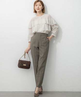 【23区2025AW】クリアトリコットジャージー フリル カットソー 23区｜【Oggi9月号掲載/洗える】クリアトリコットジャージー
