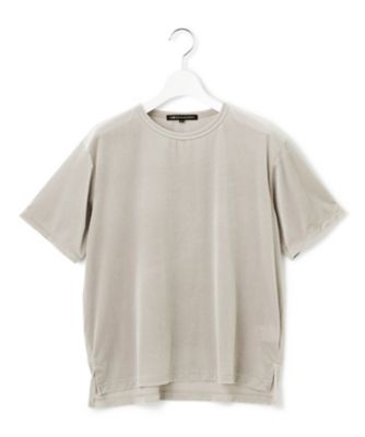 洗える】シアーベロア リラックス Tシャツ