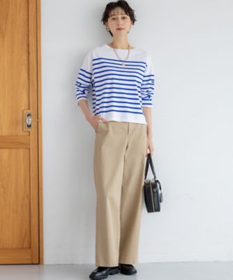 洗える】Armor－lux パネルボーダー 長袖Tシャツ