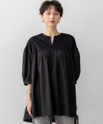 ＜23区 (Women)＞【洗える】シルキータフタコンビ　チュニック　カットソー（ＫＫＷＯＧＡ０３３２）