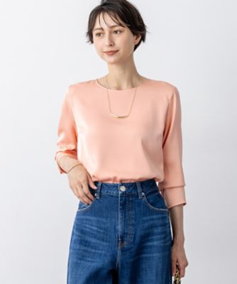 【洗える】サテン　ロングスリーブ　Ｔシャツ（ＫＫＷＯＧＡ６３４０）