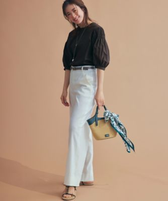 汗じみ防止／洗える】ギャザーディテール カットソー