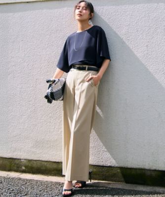新色追加】ストレッチジョーゼット ケープデザイン カットソー