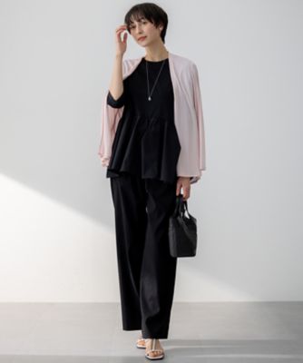 GLOW8月号掲載／洗える】ランダムフリルジャージー ペプラム